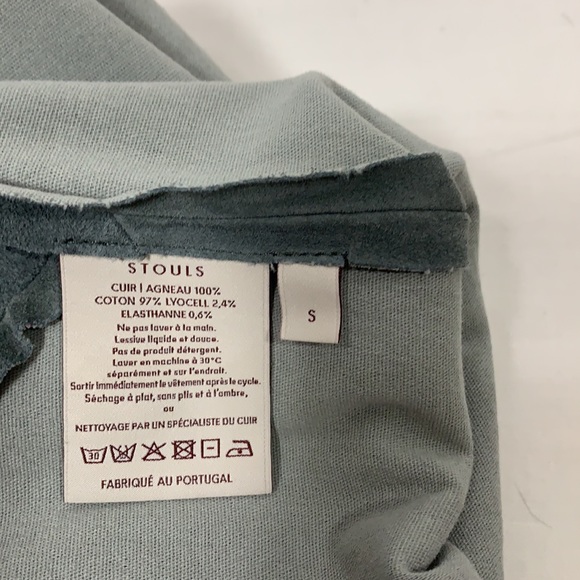 STOULS Paris light gray straight leg suede pants - Picture 6 of 6